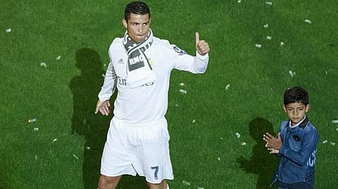 அப்பாவின் பாணியில் கோல் பதிவு செய்ததை கொண்டாடிய ரொனால்டோவின் மகன்