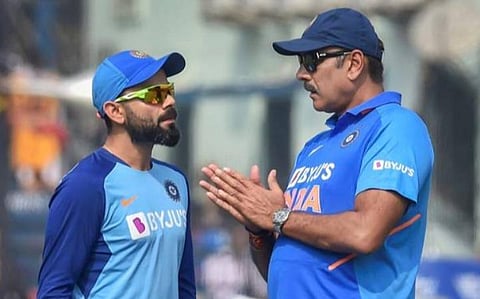 விராட் கோலி மற்றும் ரவி சாஸ்திரி (கோப்புப்படம்)