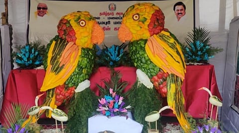 கோத்தகிரியில் 11-வது காய்கறி கண்காட்சி தொடக்கம்: கண்கவர்ந்த ஒட்டகச்சிவிங்கி, மீன் அலங்காரங்கள்