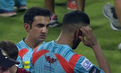 IPL 2022 | நாக்-அவுட்டில் வெளியேறிய லக்னோ; ராகுலை பார்த்து முறைத்த கம்பீர்? - வைரல் க்ளிக்