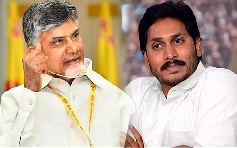சந்திரபாபு நாயுடு (இடது), ஜெகன்மோகன் ரெட்டி (வலது)