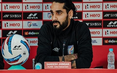 இந்திய கால்பந்தாட்ட வீரர் சந்தேஷ் ஜிங்கன்.