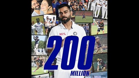 இன்ஸ்டாகிராவில் 20 கோடி ஃபாலோயர்களை பெற்ற விராட் கோலி