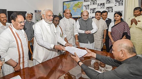 குடியரசுத் தலைவர் தேர்தல்: திரவுபதி முர்மு வேட்புமனுத் தாக்கல்: ஓபிஎஸ், தம்பிதுரை பங்கேற்பு