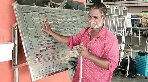 பார்வை குறைபாடுள்ள பயணிகளுக்கு உதவ சென்ட்ரல், எழும்பூரில் பிரெய்லி வரைபடங்கள்