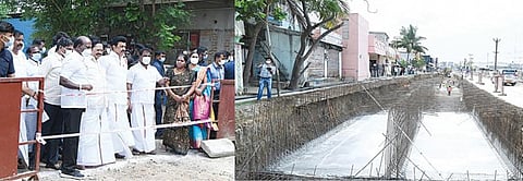 அரசன்கழனி ஏரியில் நடைபெற்று வரும் வெள்ளத் தடுப்பு பணிகளை முதல்வர் மு.க.ஸ்டாலின் நேற்று ஆய்வு செய்தார்.உடன், அமைச்சர்கள் துரைமுருகன், கே.என்.நேரு, மா.சுப்பிரமணியன் மற்றும் உயர் அதிகாரிகள் உடனிருந்தனர்.