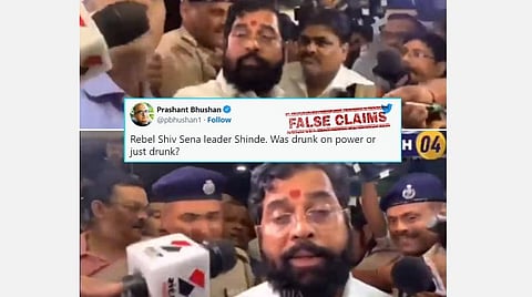 சமூக வலைதளத்தில் பரவும் முதல்வர் ஏக்நாத் ஷிண்டேவின் வீடியோ பதிவு.