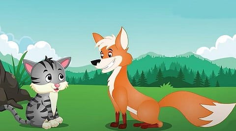 கதை: பூனையின் விருந்துக்குச் சென்ற நரி