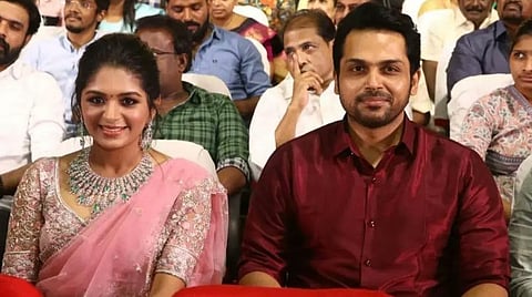 ‘‘அதிதிக்கு சிறந்த எதிர்காலம் இருக்கிறது’’ - ‘விருமன்’ பட விழாவில் கார்த்தி பேச்சு