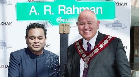 வீதிக்கு ஏ.ஆர்.ரஹ்மான் பெயர் சூட்டி கவுரவித்த கனடா | “இன்னும் அதிக தூரம் கடக்கணும்” - ரஹ்மான்