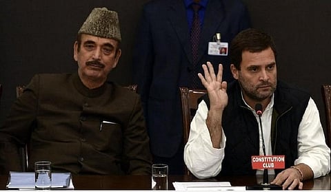 குலாம் நபி ஆசாத், ராகுல் காந்தி (கோப்புப் படம்)