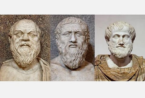 சாக்ரடீஸ், பிளேட்டோ, அரிஸ்டாட்டில்