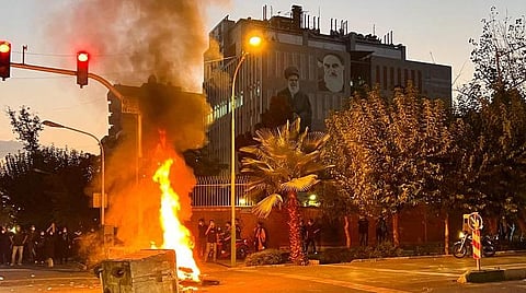 ஈரான் போராட்டத்தின் ஒரு காட்சி