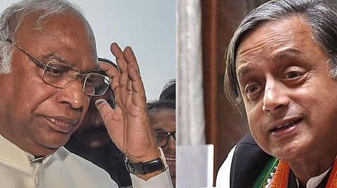 மல்லிகார்ஜுன கார்கே, சசிதரூர்.