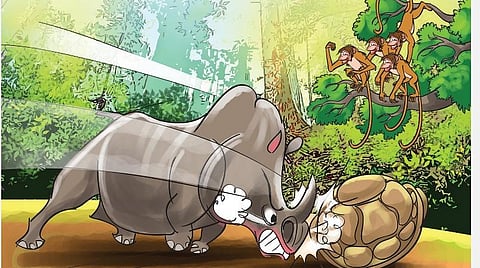 காண்டாமிருகத்தை ஒருபோதும் கேலி செய்யாதீர்!