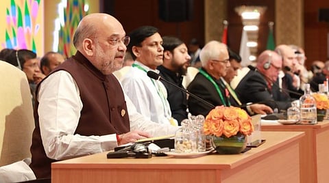 கூட்டத்தில் மத்திய உள்துறை அமைச்சர் அமித் ஷா