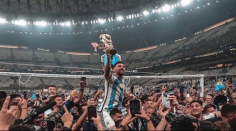 மெஸ்ஸி மற்றும் அர்ஜெண்டினா வீரர்கள்