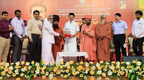 சென்னையில் இந்துசமய அறநிலையத்துறை சார்பில் நடந்த விழாவில் பங்கேற்ற முதல்வர் ஸ்டாலின்