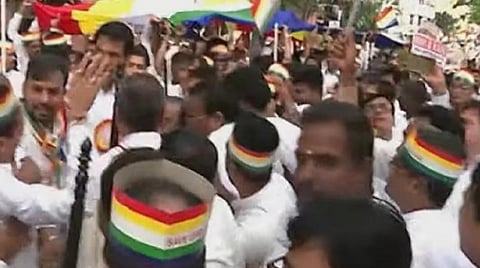 சென்னையில் ஜெயின் சமூகத்தினர் பேரணி |