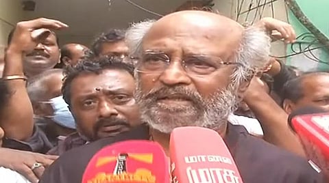 சென்னையில் செய்தியாளர்களைச் சந்தித்த நடிகர் ரஜினிகாந்த்