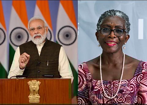 பிரதமர் மோடி மற்றும் அன்டோனிட் சாயே