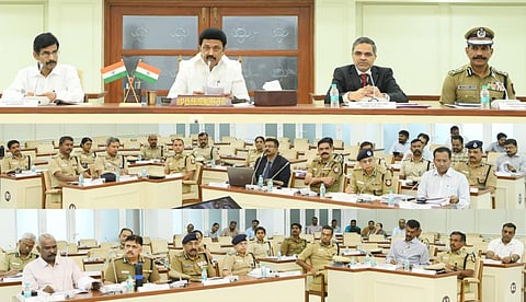 தமிழக முதல்வர் மு.க.ஸ்டாலின் தலைமையில் நடந்த மாநில சட்டம் ஒழுங்கு ஆய்வுக்கூட்டம்