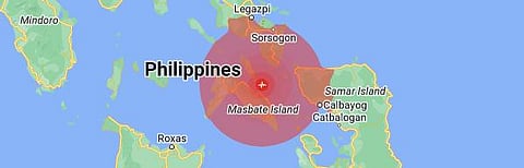 நிலநடுக்கம் ஏற்பட்ட பகுதியை காட்டும் வரைபடம்