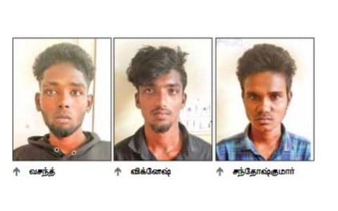 திருச்சியில் இரவு நேரங்களில் வாகன ஓட்டிகளை இரும்புக் கம்பியால் தாக்கி வழிப்பறியில் ஈடுபட்ட ரவுடி உட்பட 3 பேர் கைது