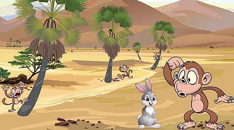 கதை: தாகத்தில் தவித்த குரங்கு