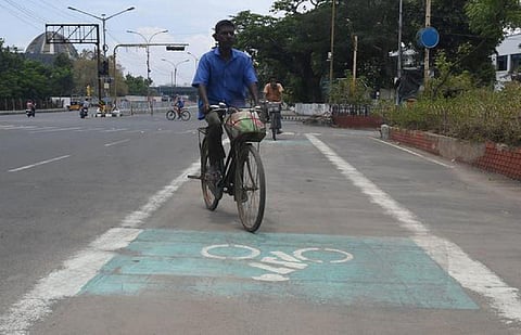 சென்னையில் சைக்கிள் பாதை | கோப்புப் படம்