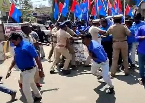 இரு தரப்பினரும் மோதிக் கொண்ட விவகாரம்: நாம் தமிழர், ஆதித்தமிழர் கட்சியினர் 8 பேர் கைது