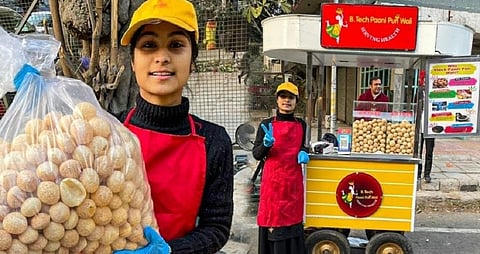 பானி பூரி விற்பனை செய்யும் டாப்சி உபாத்யா