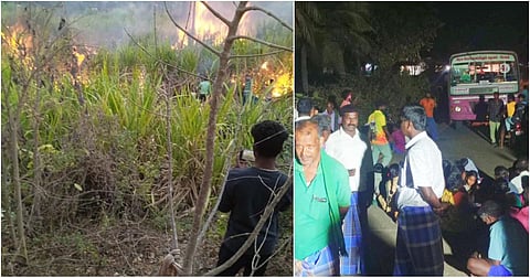 தருமபுரி | யானைகளை இடமாற்ற வனத்துறை வீசிய வெடிகளால் கரும்புத் தோட்டம் எரிந்து சேதம்