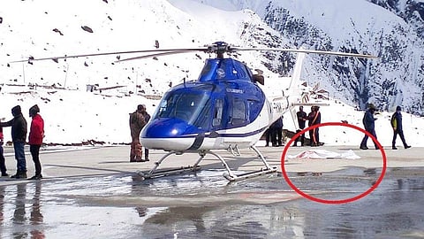 கேதார்நாத் பக்தர்களுக்கு சேவை வழங்கும் நிறுவனத்தின் ஹெலிகாப்டர் இறக்கையில் அடிபட்டு அதிகாரி உயிரிழப்பு