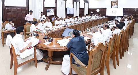 சென்னை தலைமைச் செயலகத்தில் முதல்வர் ஸ்டாலின் தலைமையில் நடந்த அமைச்சரவைக் கூட்டம்