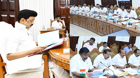 முதல்வர் ஸ்டாலின் தலைமையிலான தமிழ்நாடு அமைச்சரவை கூட்டம் | படம்: ட்விட்டர்