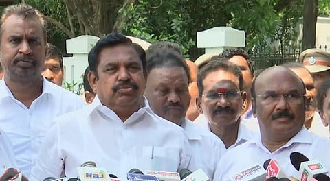 செய்தியாளர் சந்திப்பில் எடப்பாடி பழனிசாமி