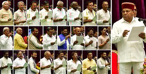 கர்நாடகாவில் 24 பேர் அமைச்சர்களாக பதவி ஏற்பு