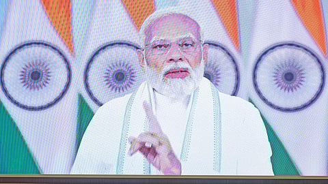 காணொலி வாயிலாக பேசிய பிரதமர் மோடி