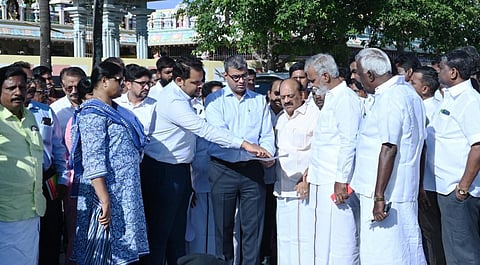 அமைச்சர் சேகர்பாபு ஆய்வு