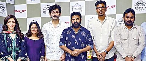 விழாவில், மெஹ்ரின், அனிகா, வசந்த் ரவி, இயக்குநர் அமீர், சபரீஷ் நந்தா, ஜாபர் சாதிக்.