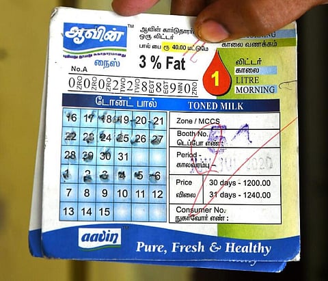 ஆவின் பால் அட்டை