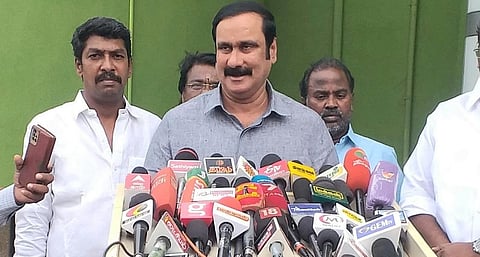 திருச்சியில் செய்தியாளர்களைச் சந்தித்த அன்புமணி ராமதாஸ்