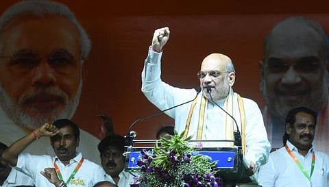 ராமேஸ்வரத்தில் நடந்த என் மண் என் மக்கள் நடைபயணத்தை துவக்கி உரையாற்றும் மத்திய உள்துறை அமைச்சர் அமித்ஷா | படம் : எல்.பாலசந்தர்