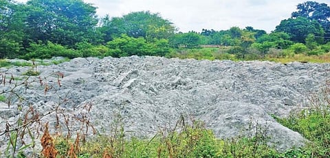 ஓசூர் அருகே சாலையோரங்களில் கொட்டப்படும் கிரானைட் கழிவுகளால் பாழ்படும் விளைநிலங்கள்