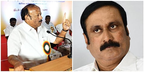 அமைச்சர் எம்.ஆர்.கே.பன்னீர்செல்வம் (இடது),  அன்புமணி ராமதாஸ் (வலது ) | கோப்புப்படம்