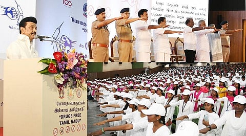 போதைப் பொருட்கள் இல்லாத தமிழ்நாடு விழாவில் உரையாற்றும் முதல்வர் ஸ்டாலின்