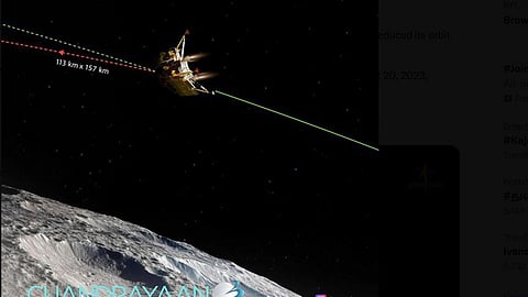 நிலவை நெருங்கும் சந்திரயான்-3 | தாழ்வான சுற்றுப்பாதையில் செல்ல ஏதுவாக வேகம் குறைப்பு