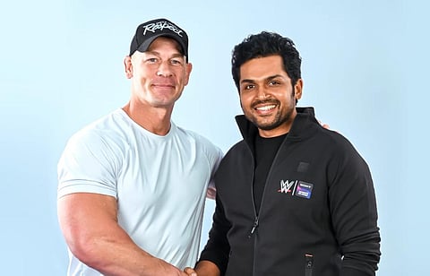 ஜான்சீனாவை சந்தித்த நடிகர் கார்த்தி 