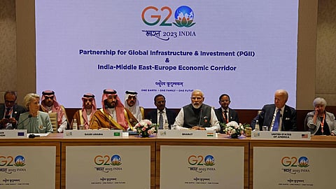 ஜி20 உச்சி மாநாடு | இந்தியா - மத்திய கிழக்கு - ஐரோப்பாவை இணைக்கும் ரயில், கப்பல் போக்குவரத்து திட்டம் தொடக்கம்